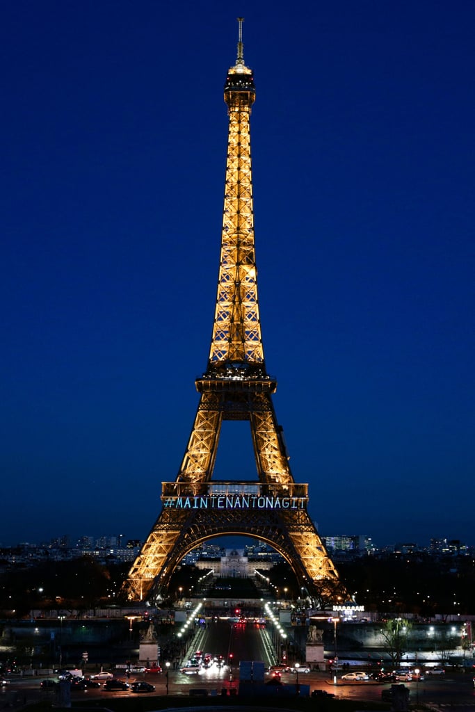Eiffel Tower Paris Message on International Women's Day 2018