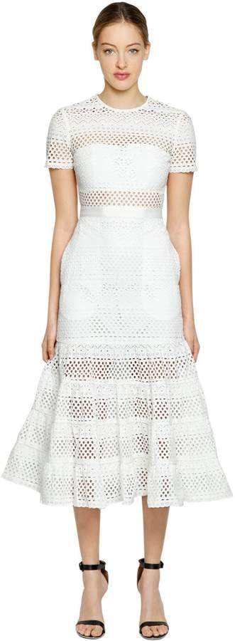 Self-Portrait Bea Eyelet Cotton Midi Dress