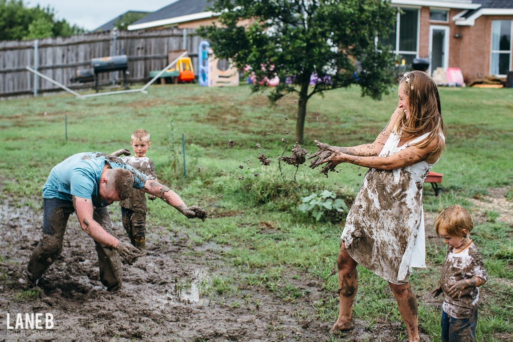 Mud Fight Maternity Shoot