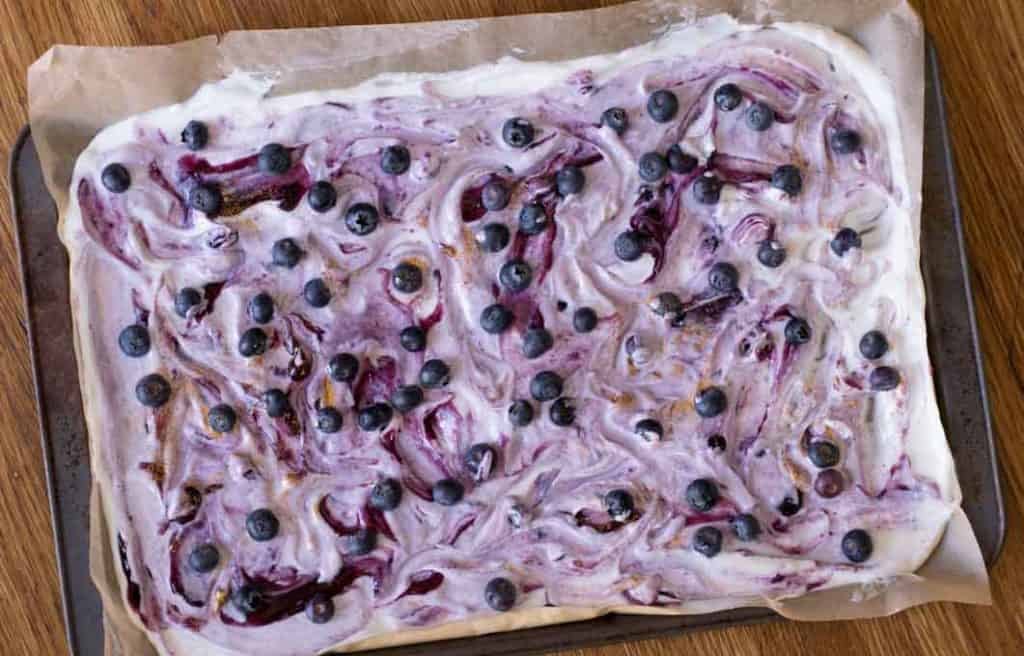 Blueberry Frozen Yogurt Bark