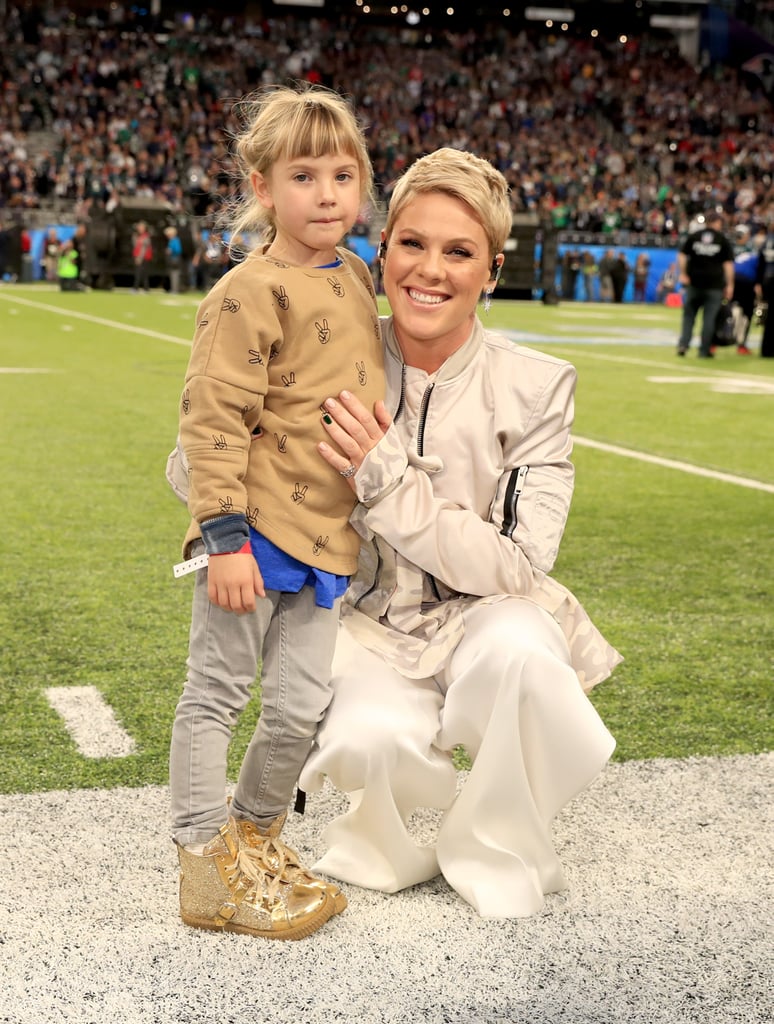 Pink and Her Family at the 2018 Super Bowl