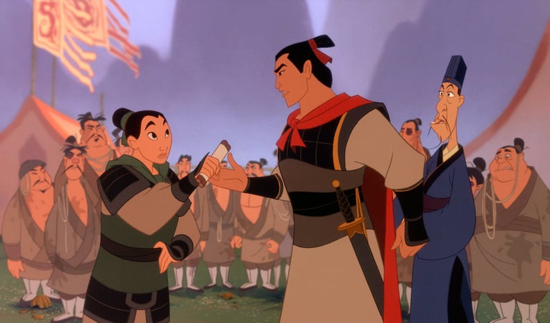 MULAN, Mulan (left, voice: Ming-Na), Shang, (center, voice: B.D. Wong), 1998. Buena Vista Pictures/Courtesy Everett Collection.