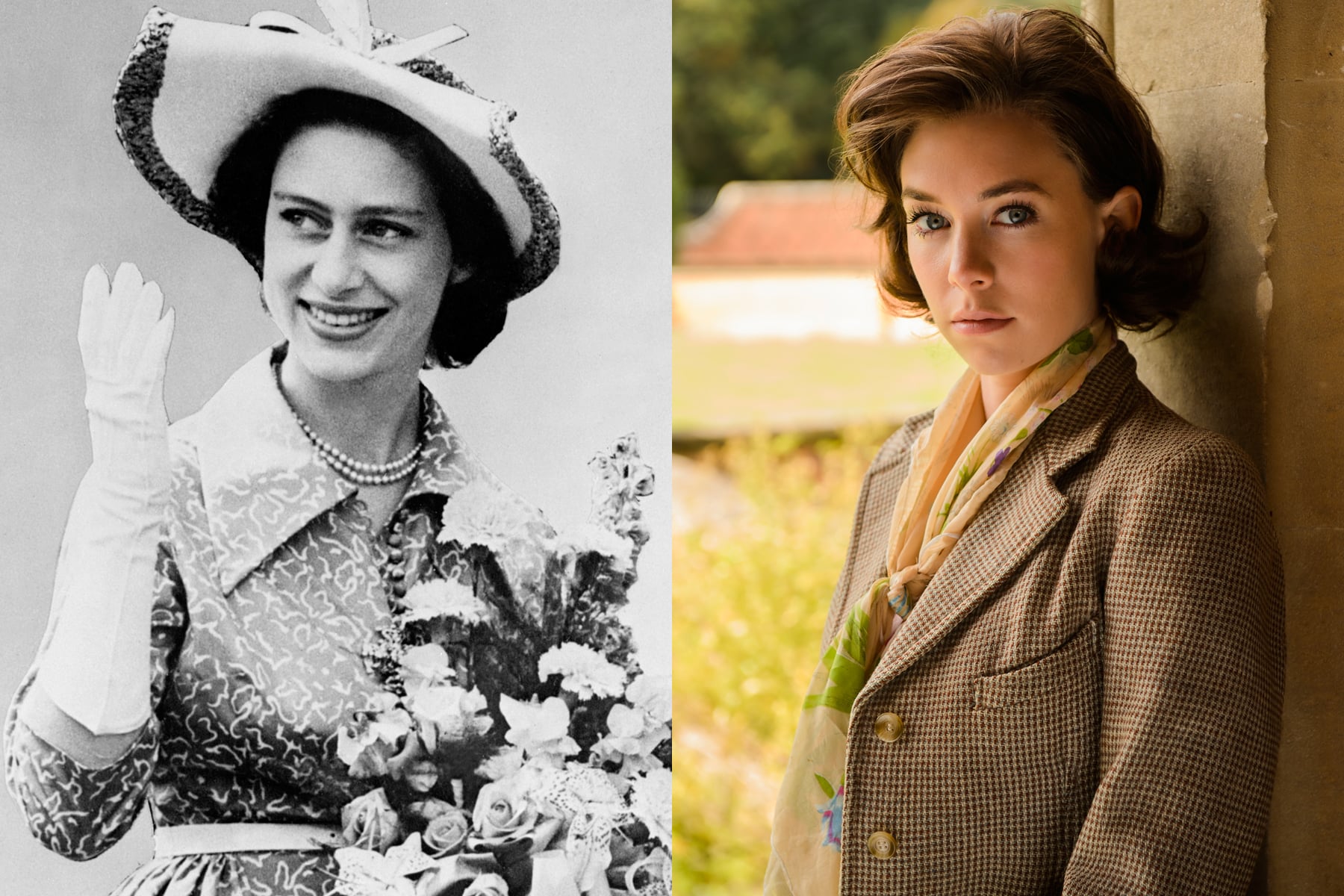 Princess Margaret and Vanessa Kirby | Everyone From Netflix's The Crown —  Next to the Real Royals | POPSUGAR Entertainment Photo 6