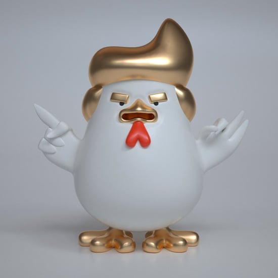 Trump as Rooster in China