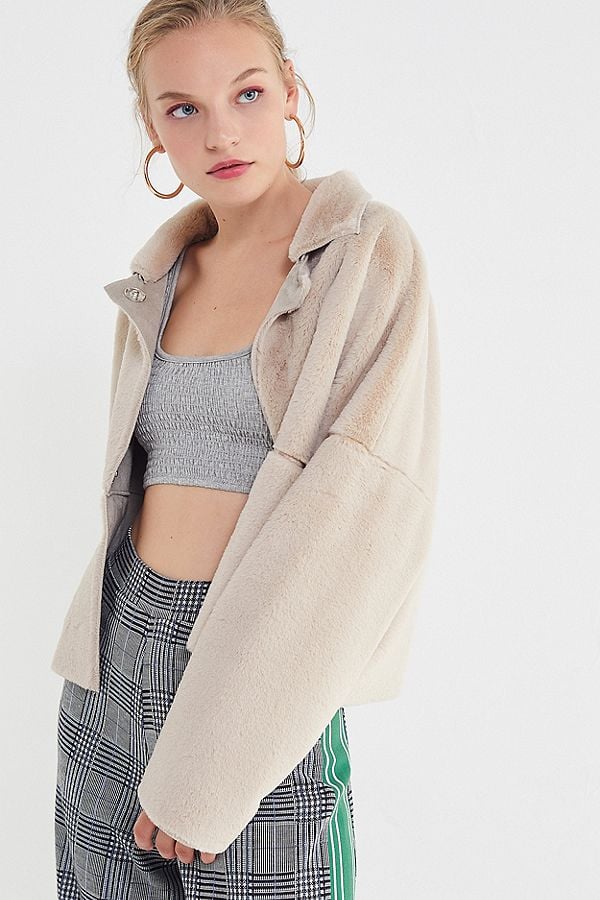 UO Felicity Reversible Faux Fur Jacket