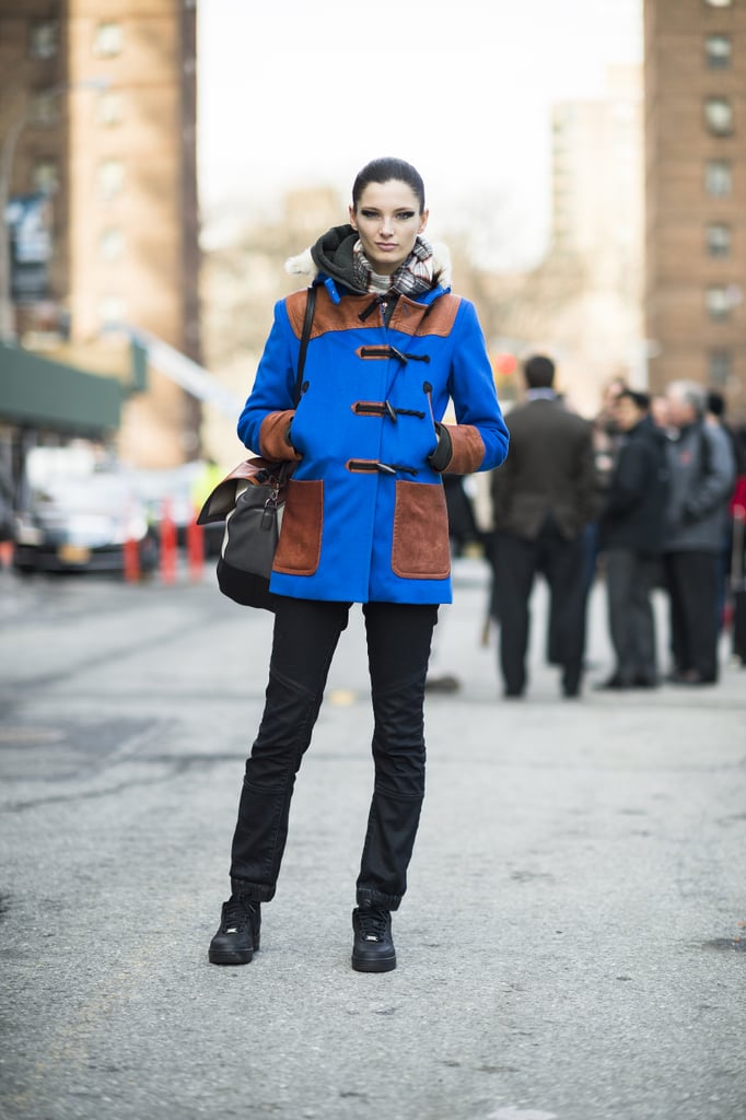 Bold, blue outerwear was the center of attention in this look.
Source: Le 21ème | Adam Katz Sinding