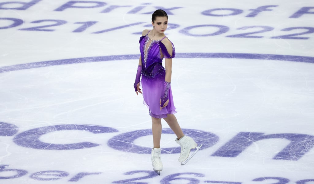 Kamila Valieva in the 2021 Rostelecom Cup Women's Short Program