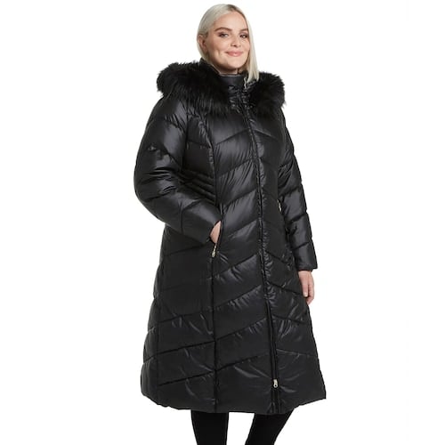 Gallery Plus Size Quilted Long Heavyweight Coat