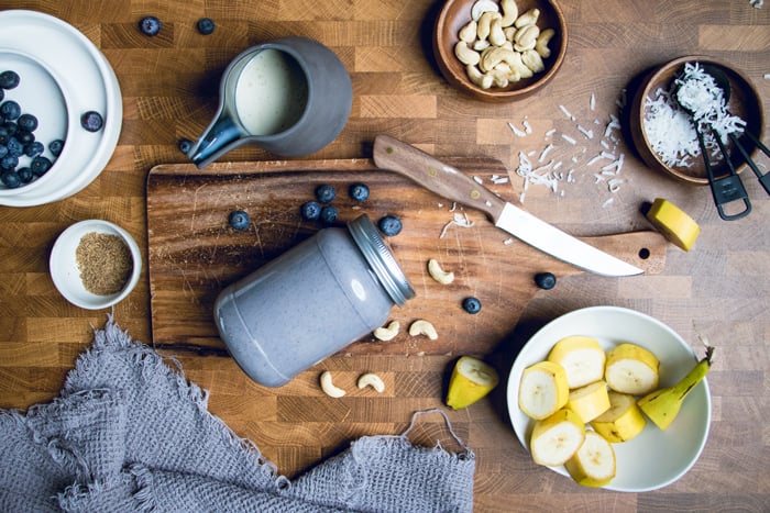 Vegan Blueberry Coconut Smoothie