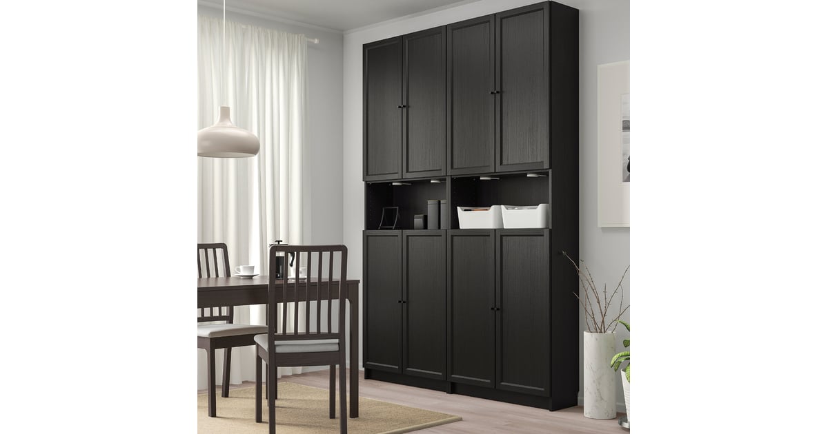 Billy Bookcase With Height Extension And Doors Small Spaces Big
