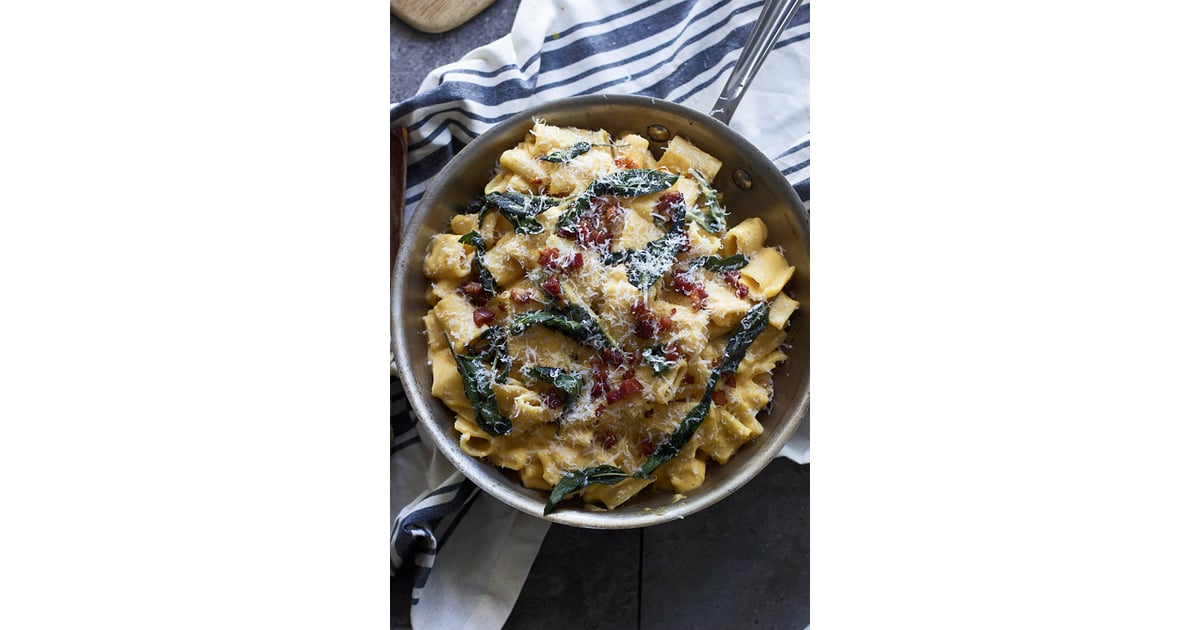 Creamy Butternut Rigatoni With Pancetta and BrownButterFried Sage