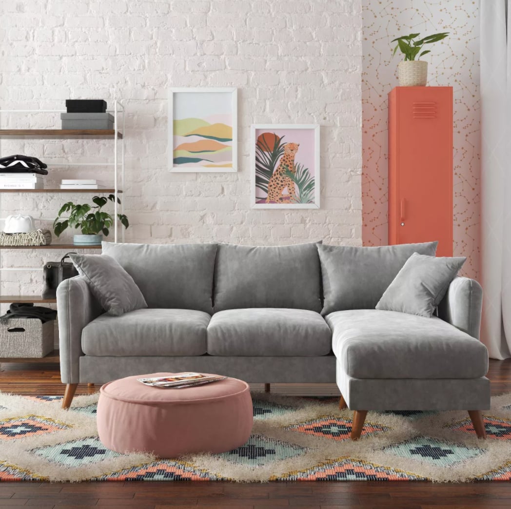 Magnolia velvet sale pillow back sectional