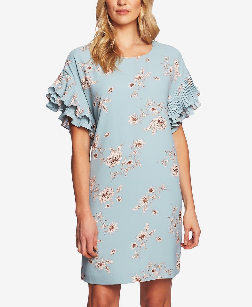CeCe Floral-Print Ruffled Sleeve Dress Women