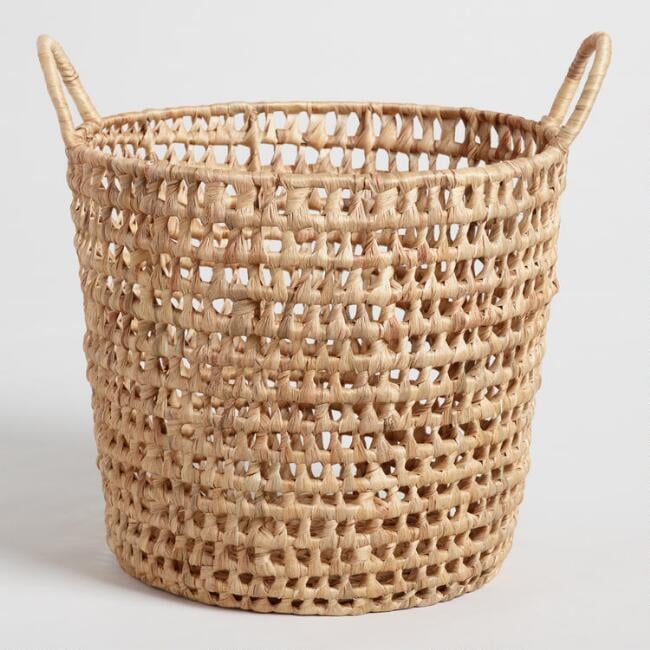 Natural Hyacinth Georgia Tote Basket