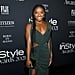 Simone Biles's Green Crop Top and Low Skirt Set