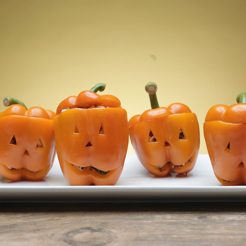 Protein-Packed Jack-o'-Lantern Peppers For a Healthy Halloween