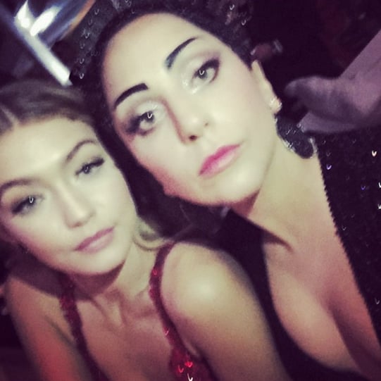 Lady Gaga shared a close-up selfie with Gigi Hadid.