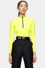 Topshop SNO Neon Yellow Knitted Layering Ski Top