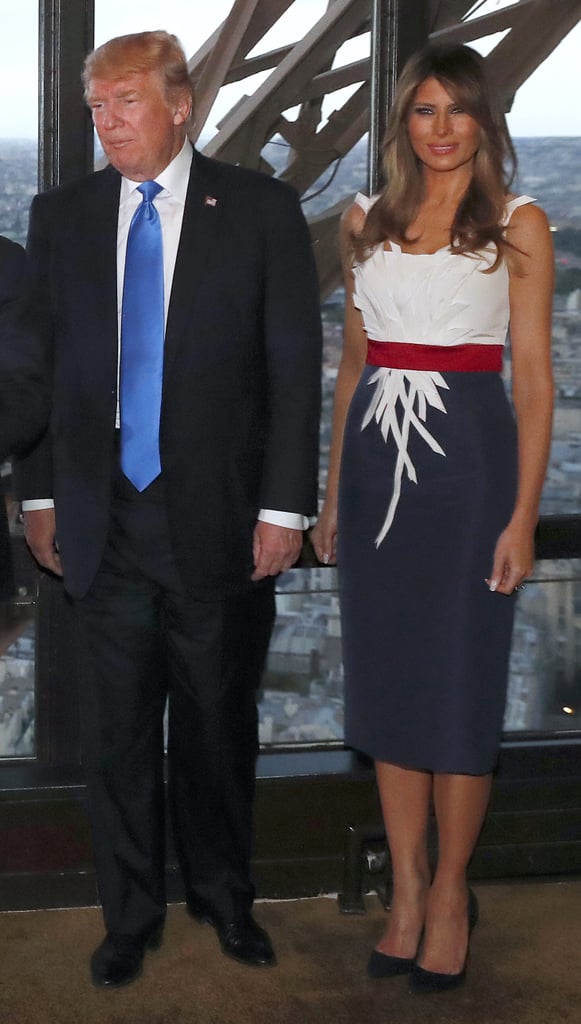 Hervé Customized This Dress For Melania to Wear in Paris