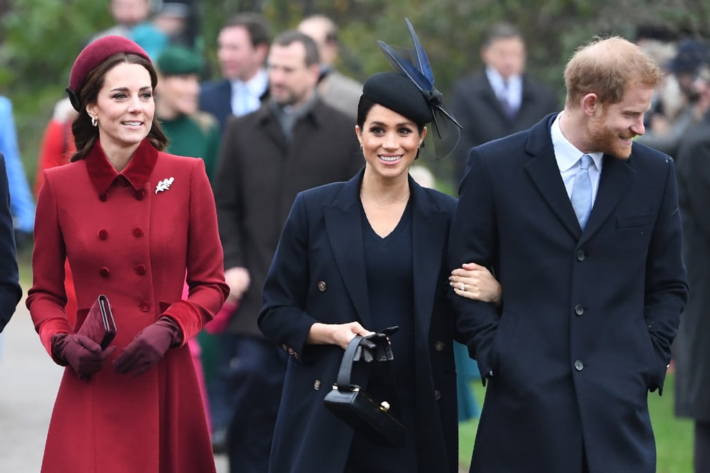 Kate Middleton Red Coat on Christmas Day 2018