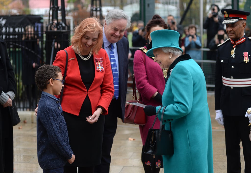 Queen Elizabeth II at Coram Charity in London December 2018