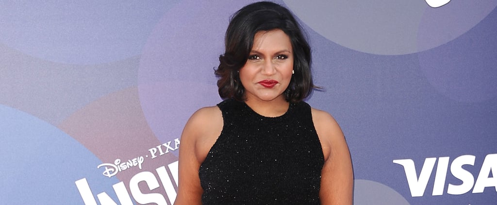 Mindy Kaling's Black Crop Top and Skirt