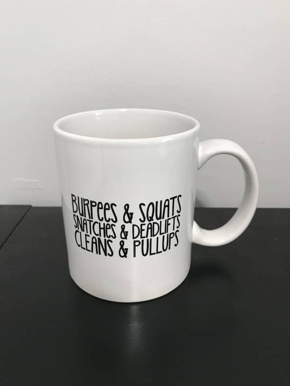 Casitika Fitness Mugs for Women and Men. I Love Burpees. 11 oz Workout  Coffee Mug. Funny Gym Work Out Cup for Exercise Lovers.