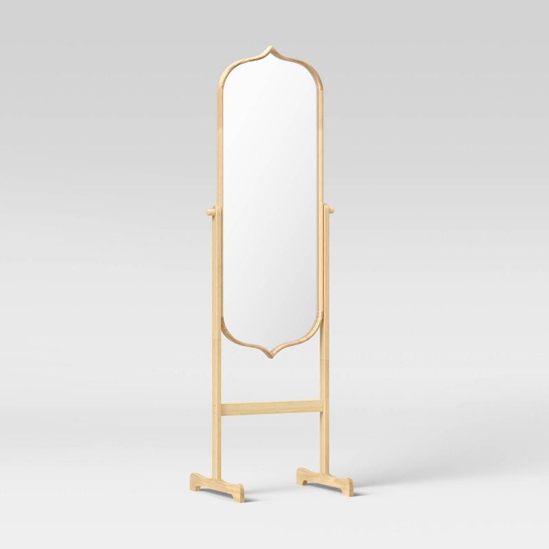 Opalhouse Top and Bottom Peak Standing Mirror Natural