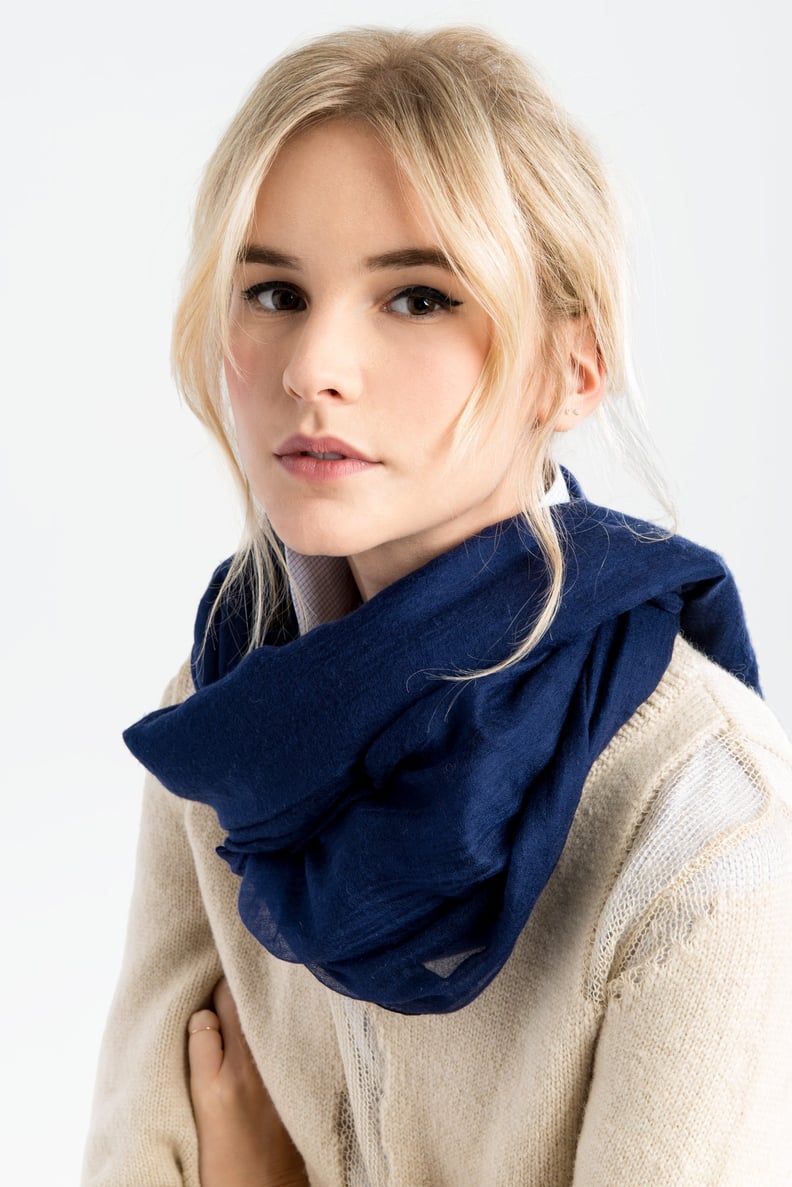 A cashmere infinity scarf