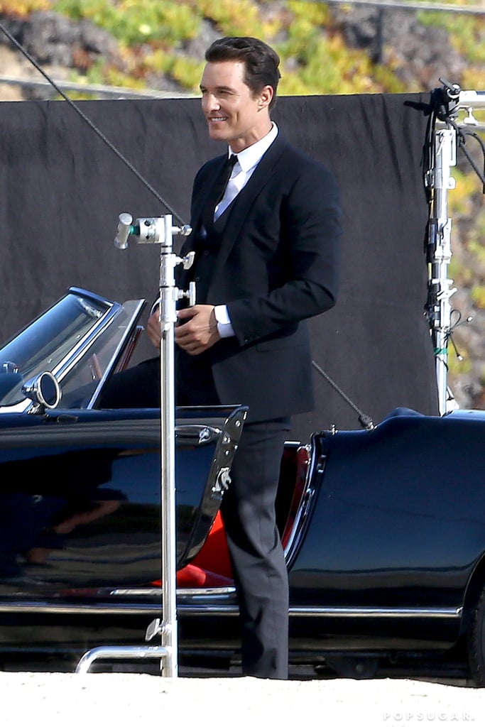 Matthew McConaughey filmed a commercial in Malibu on Tuesday.