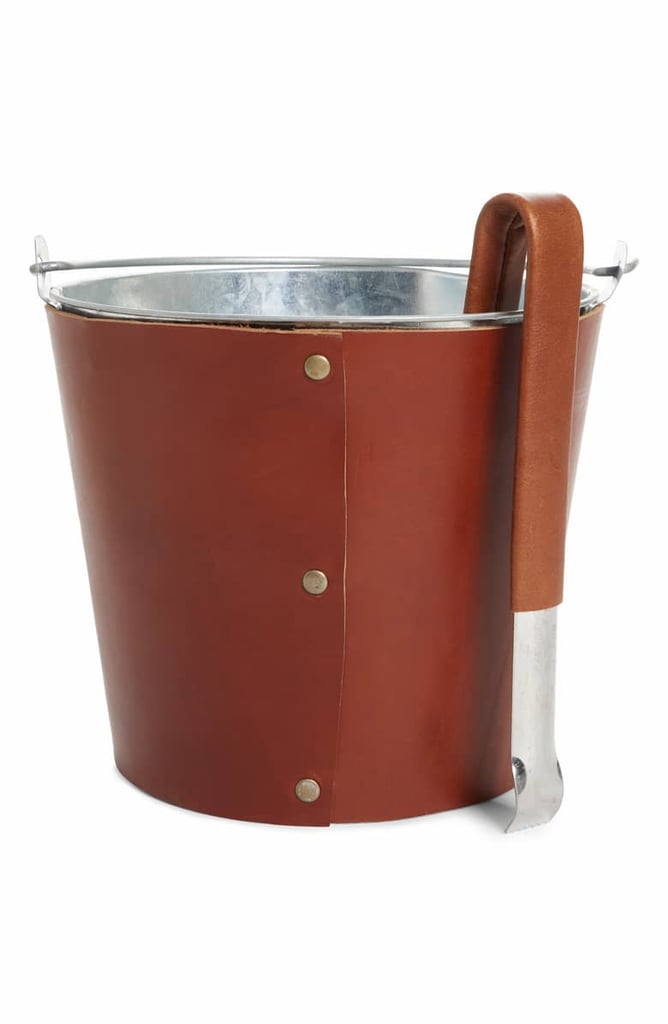 Jenni Kayne Leather Ice Bucket & Tongs