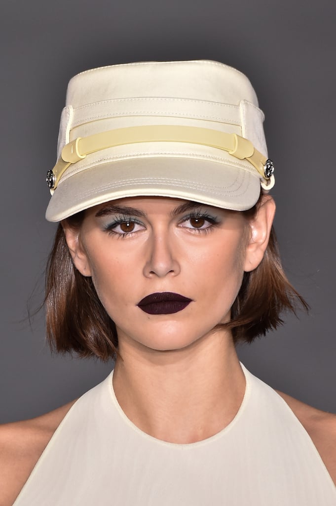 Kaia Gerber in a Hat on the Max Mara Runway at Milan Fashion Week