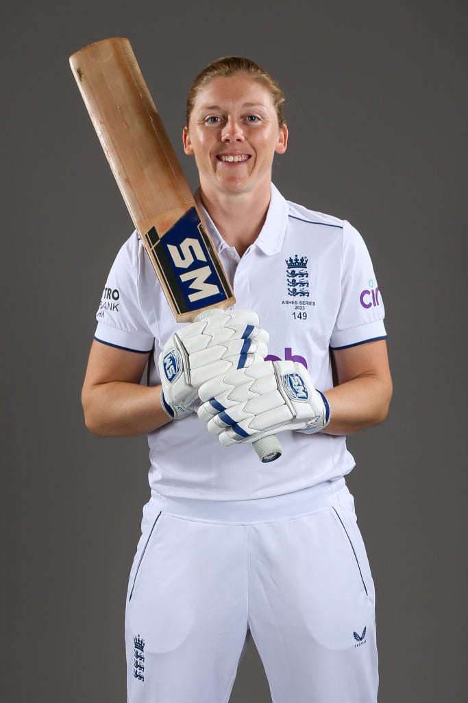 NOTTINGHAM, ENGLAND - JUNE 20: Heather Knight of England poses for a portrait at Trent Bridge on June 20, 2023 in Nottingham, England. (Photo by Barrington Coombs - ECB/ECB via Getty Images)