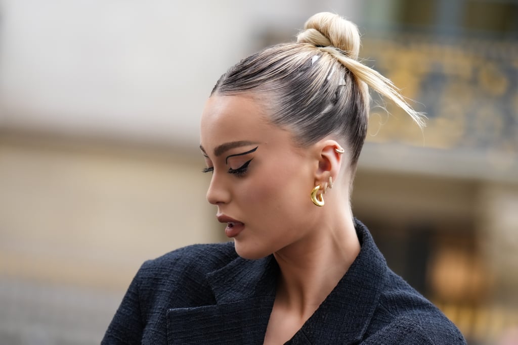 '90-Inspired Spikey Bun Hairstyle
