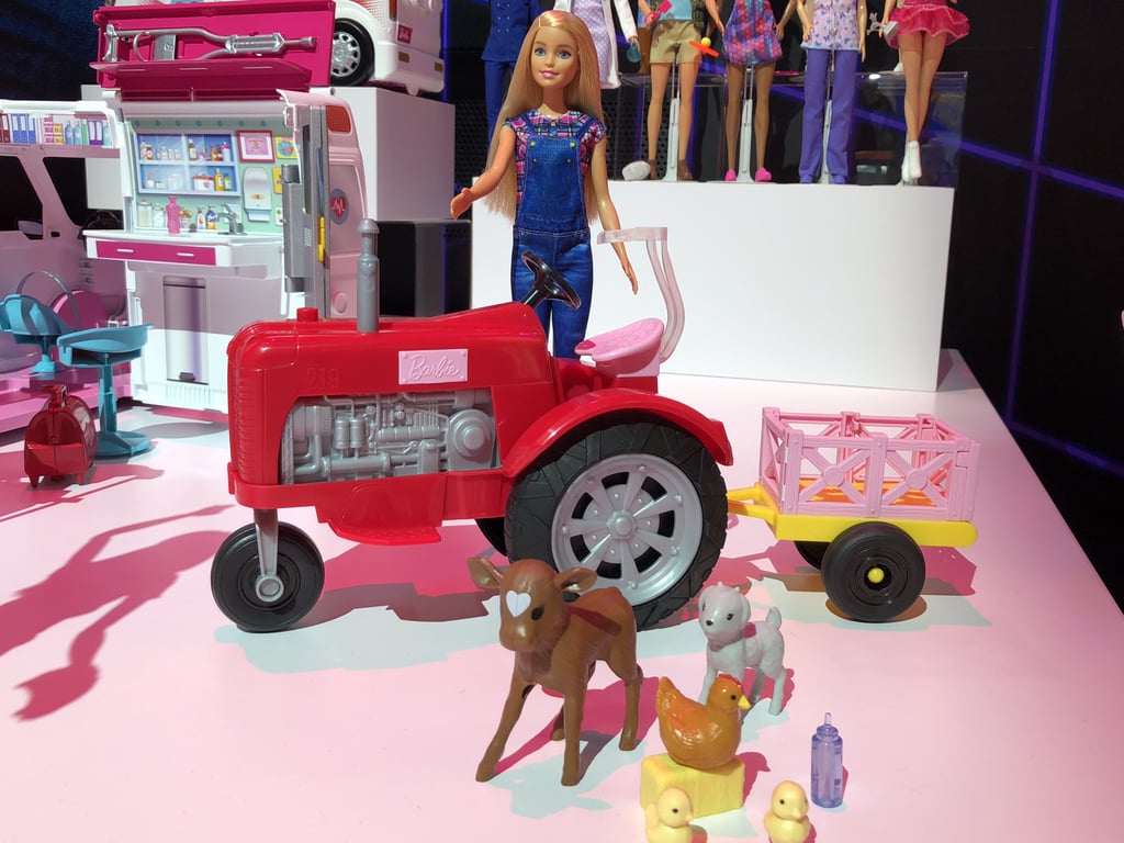 barbie doll with tractor