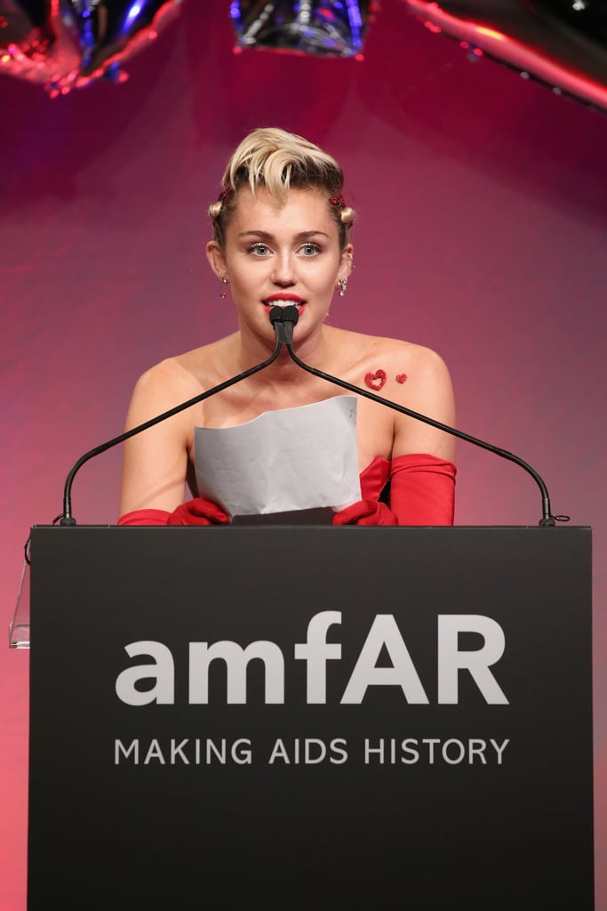 Miley Cyrus at the amfAR Inspiration Gala New 2015