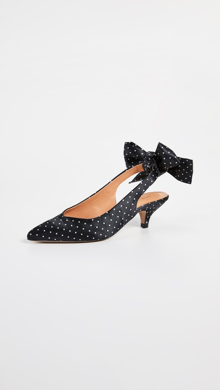 Ganni Bow Kitten Heels | Meghan Markle's Polka-Dot Slingback Heels Can Only  Be Described as Dainty | POPSUGAR Fashion Photo 10