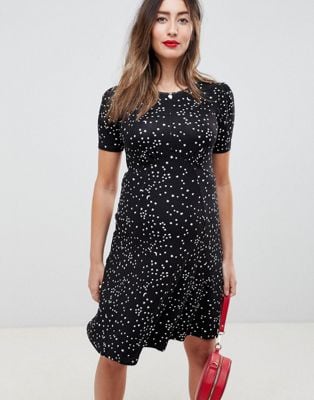 Maternity Ultimate Mini Tea Dress in Scatter Star Print