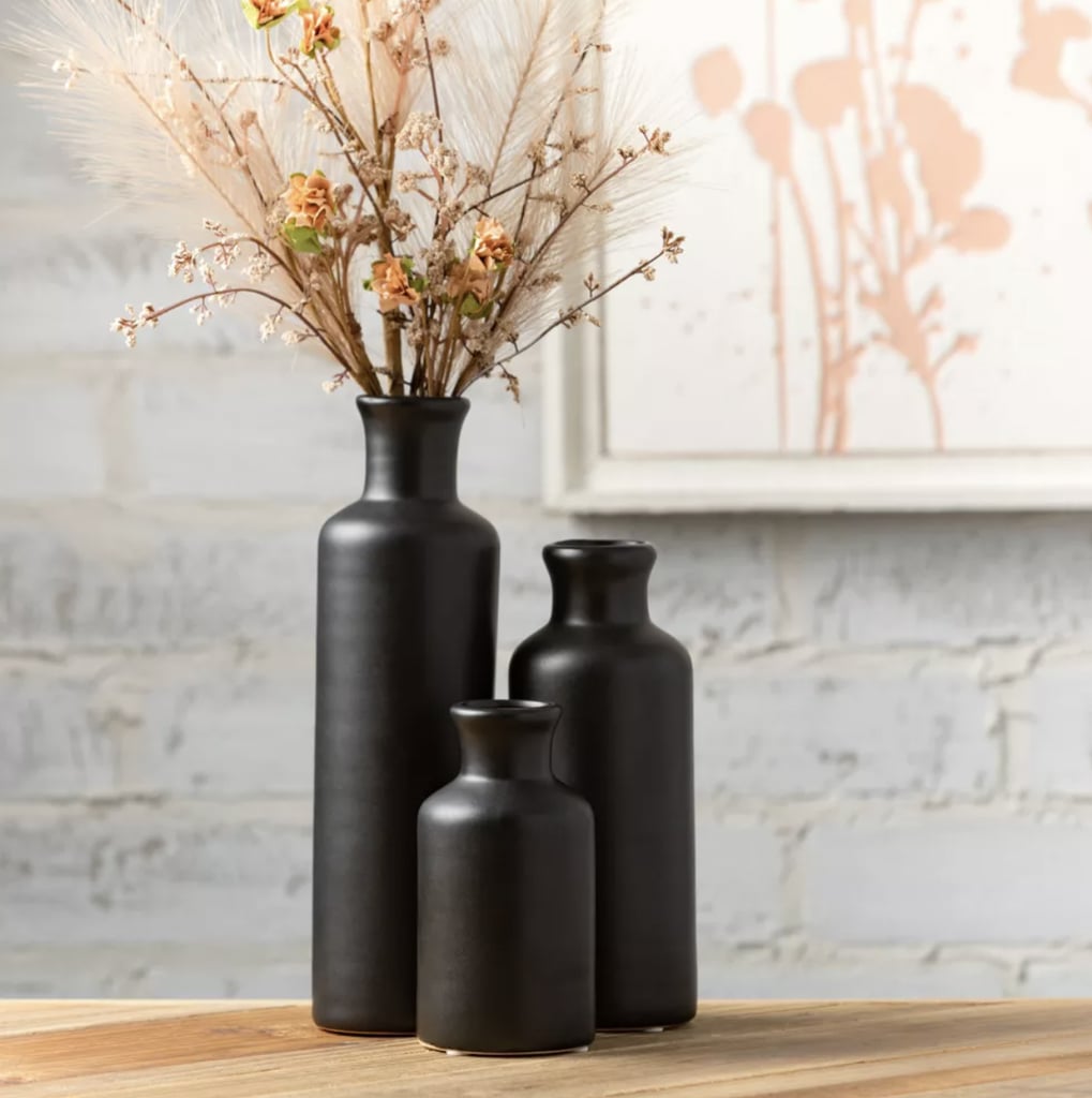 The Trendy Gift: Matte Black Ceramic Vase Set