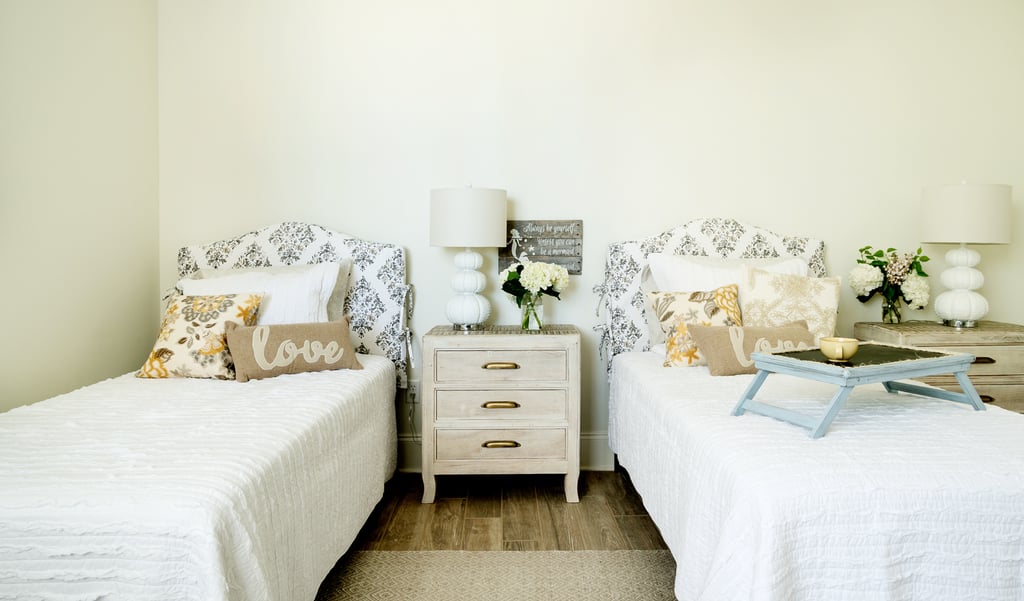 The upholstered twin beds in Vivianne's room will undoubtedly host sleepovers guests as she gets bigger.