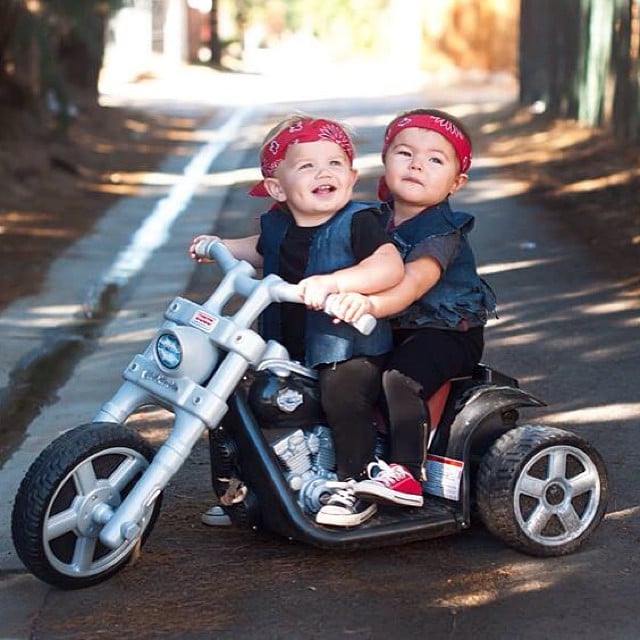 Biker Baby Mom Dresses Toddler For Halloween POPSUGAR Family Photo 40