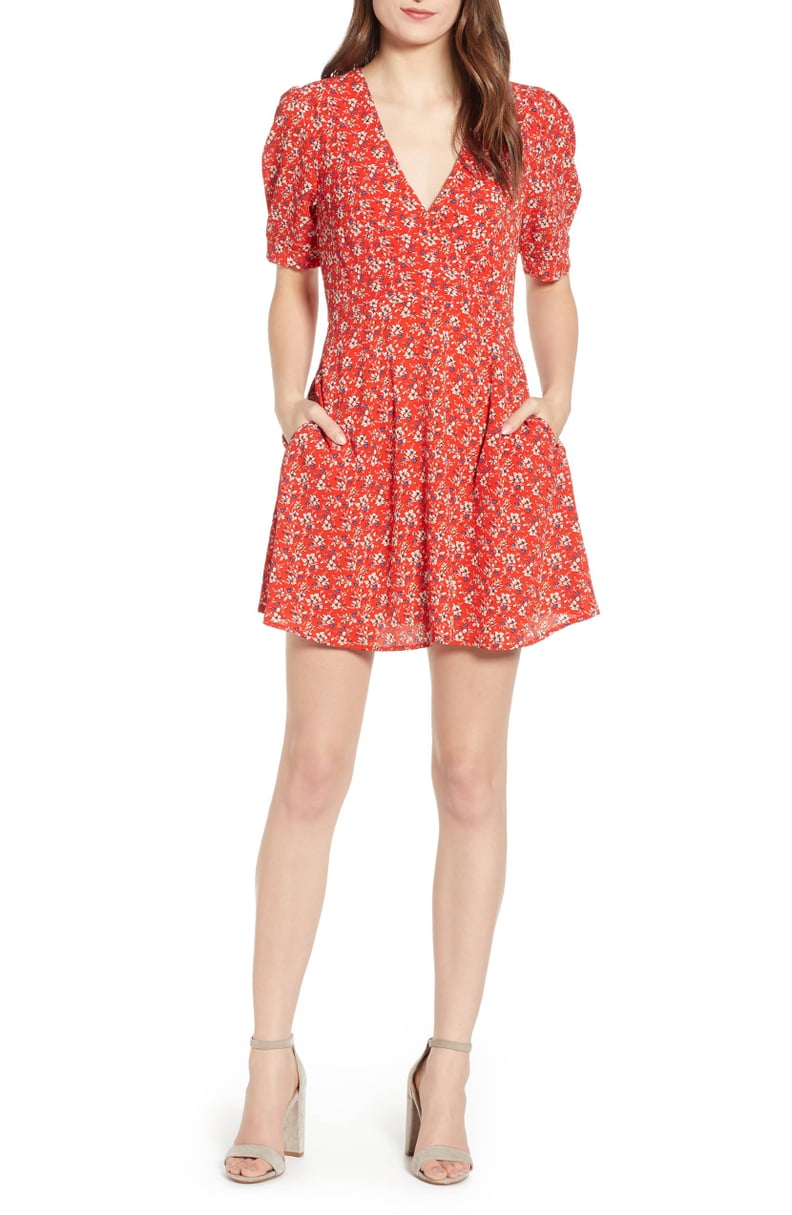Speechless Ditsy Floral A-Line Minidress