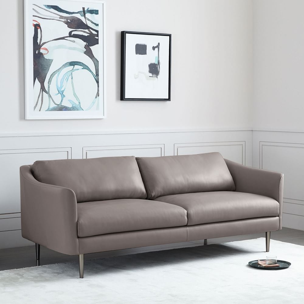 Something Modern: West Elm Sloane Leather Sofa