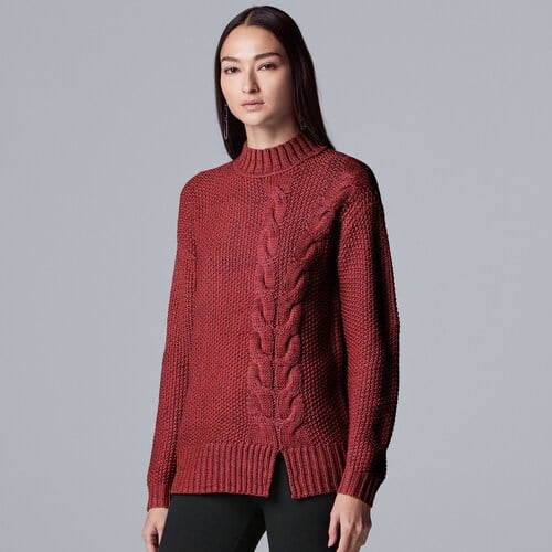 Simply Vera Vera Wang Petite Rope Cable Sweater From Cosy