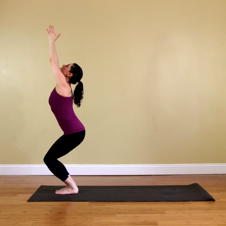 Twisted Chair Best Yoga Poses For Small Spaces POPSUGAR Fitness Photo 5