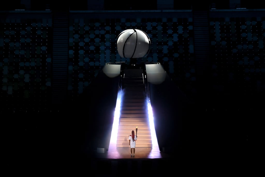 Naomi Osaka Carries the Olympic Torch to the Olympic Cauldron