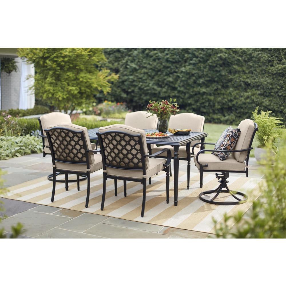 Hampton Bay Laurel Oaks 7 Piece Outdoor Dining Set 100 Outdoor Furniture Pieces Marked Down For Memorial Day Get Them Before They re Gone POPSUGAR Home UK Photo 72