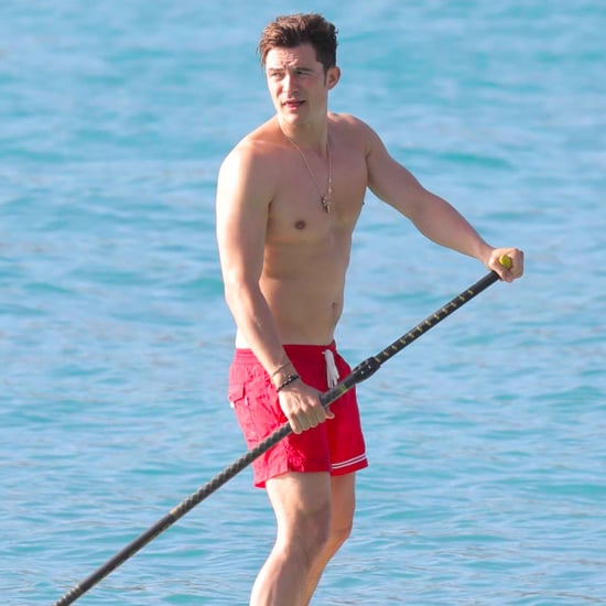 Orlando Bloom Shirtless on Vacation in St. Barts March 2017