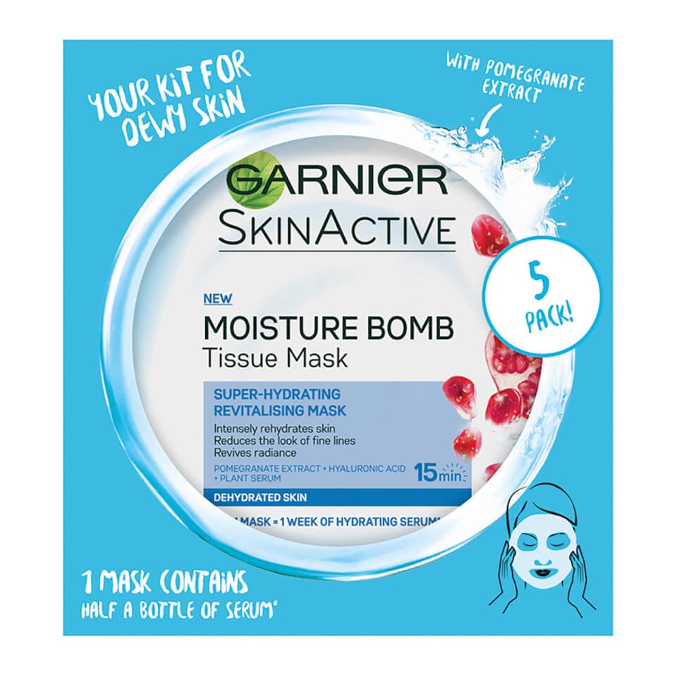 Garnier Moisture Bomb Pomegranate Hydrating Face Sheet Mask For Dehydrated Skin