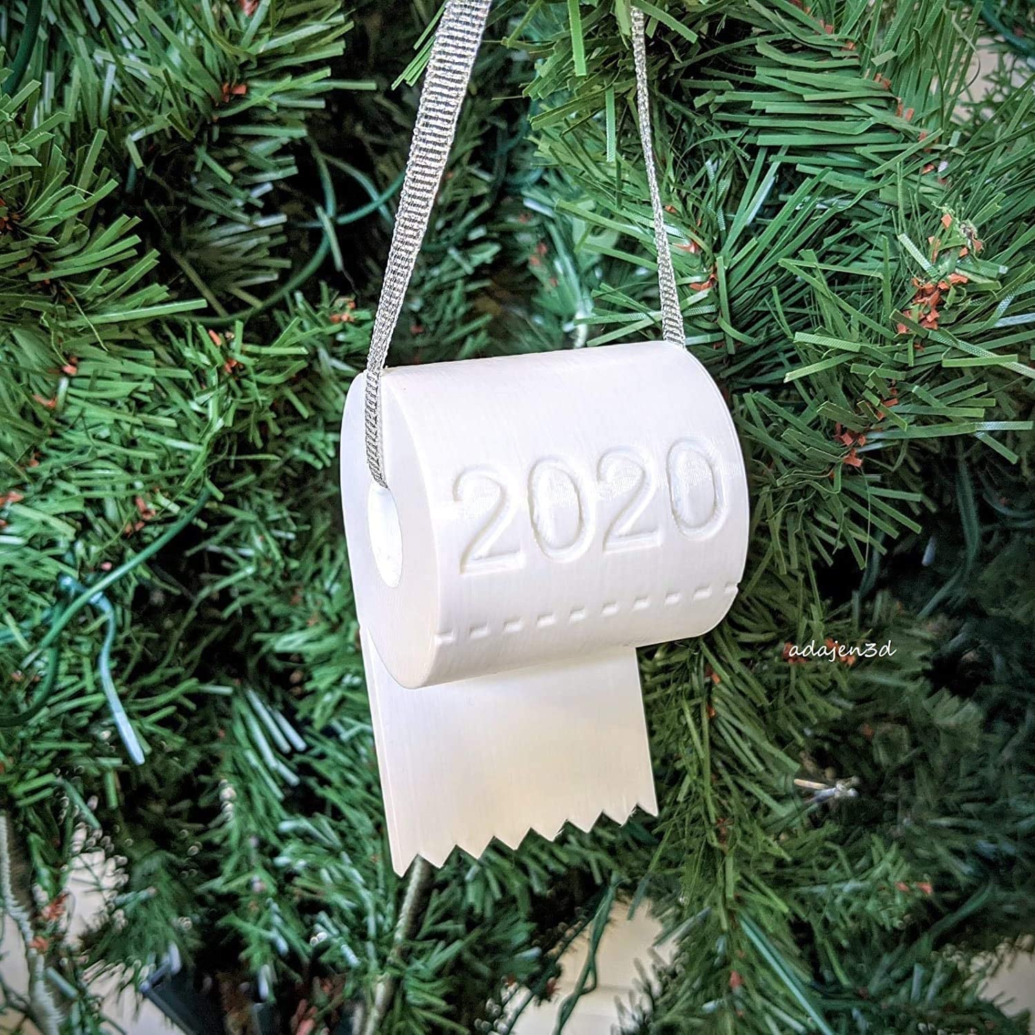 Ozdoba na vánoční stromek z toaletního papíru 2020
